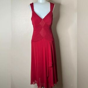 Sangria Red Sleeveless Midi Dress